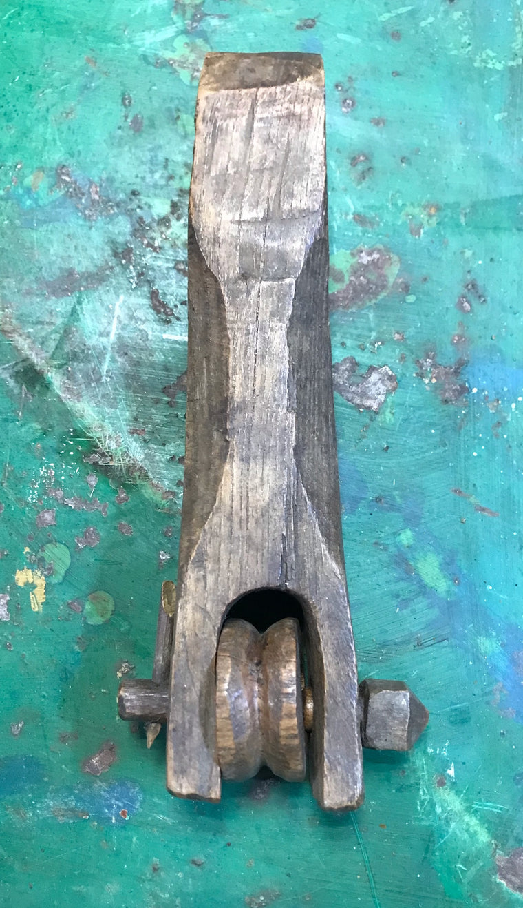 Vintage  Wooden Pulley #3920c