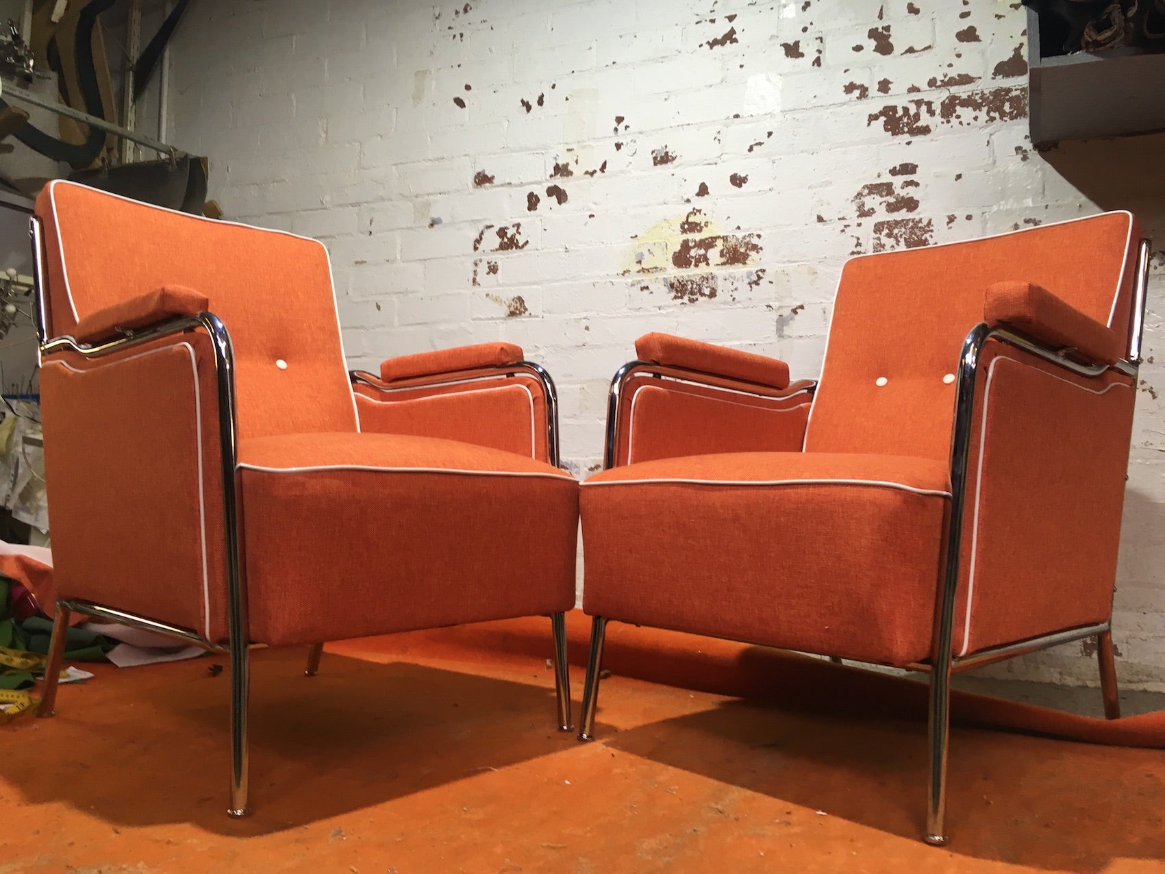 Vintage industrial 1935 Design chairs by Mucke Melder  sold as set #2221