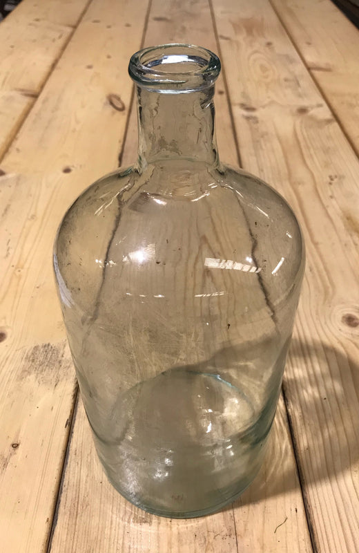 Vintage  Clear  Glass Bottle #3925a