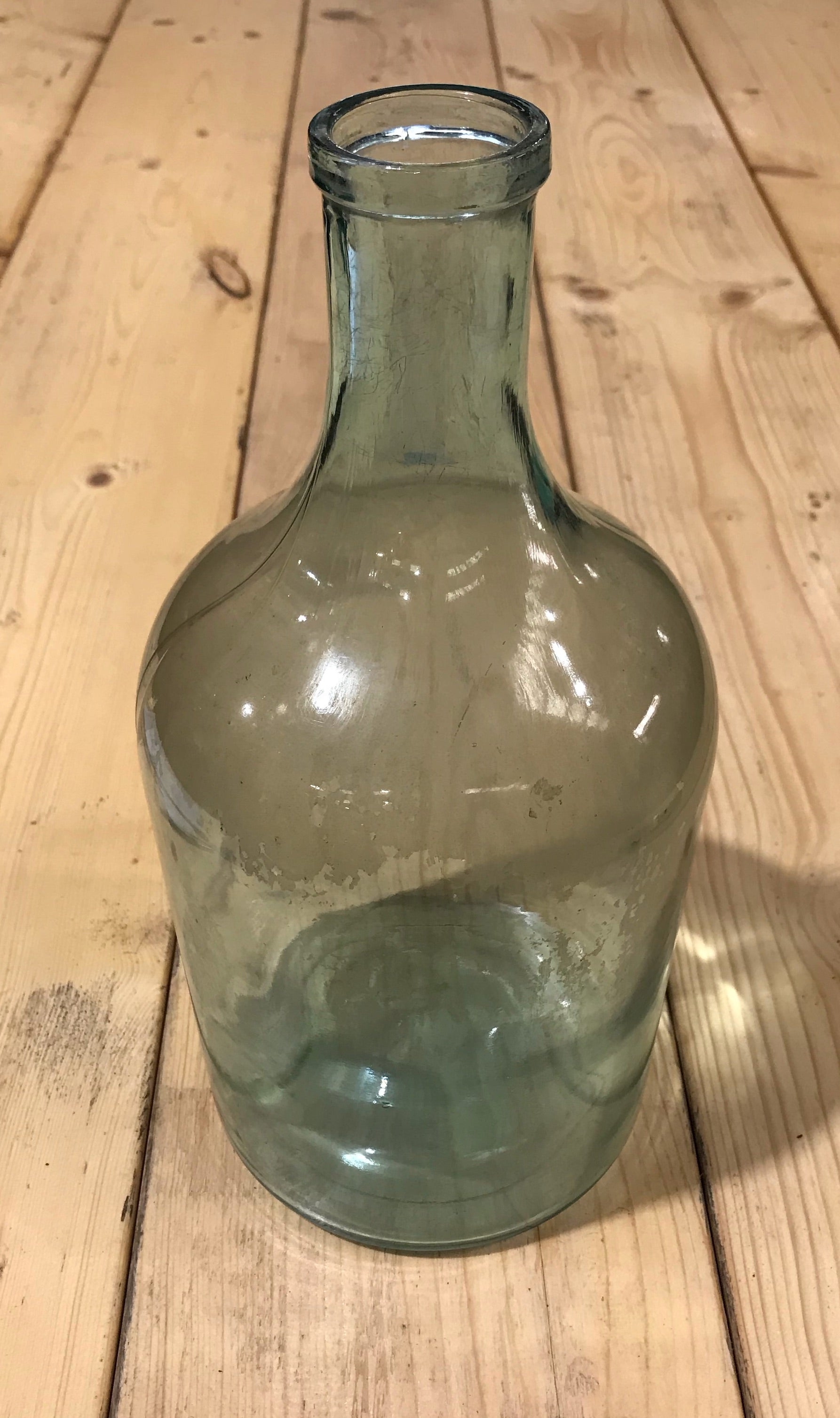 Vintage  Light Green Glass Bottle #3925b
