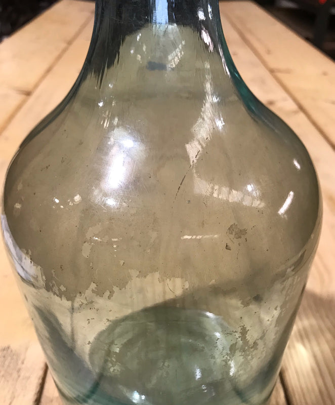Vintage  Light Green Glass Bottle #3925b