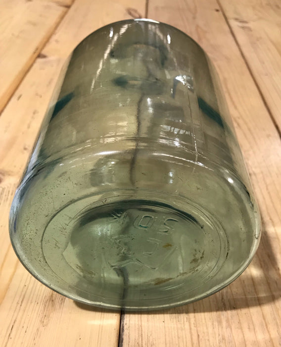Vintage  Light Green Glass Bottle #3925b