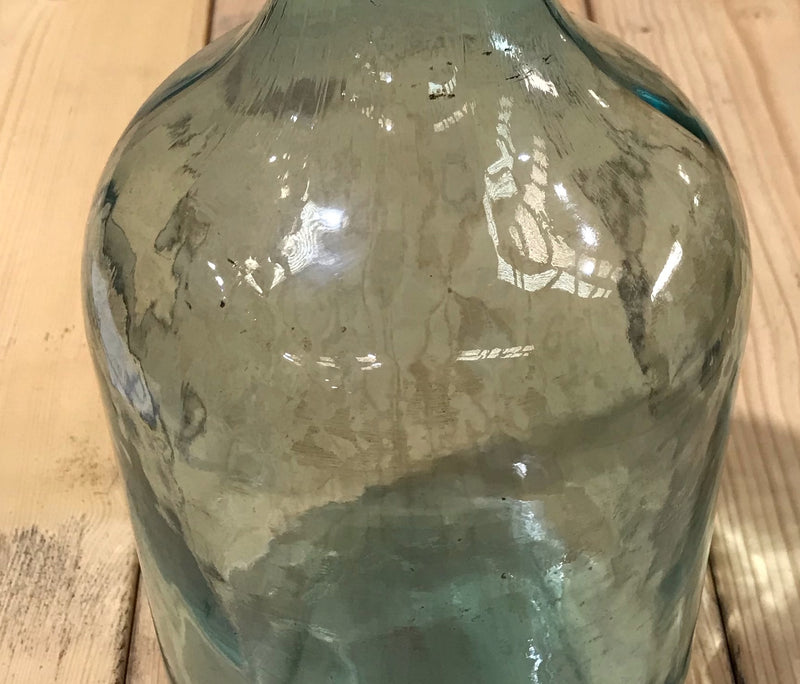 Vintage  Light Green Glass Bottle #3925c