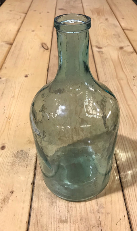 Vintage  Light Green Glass Bottle #3925c