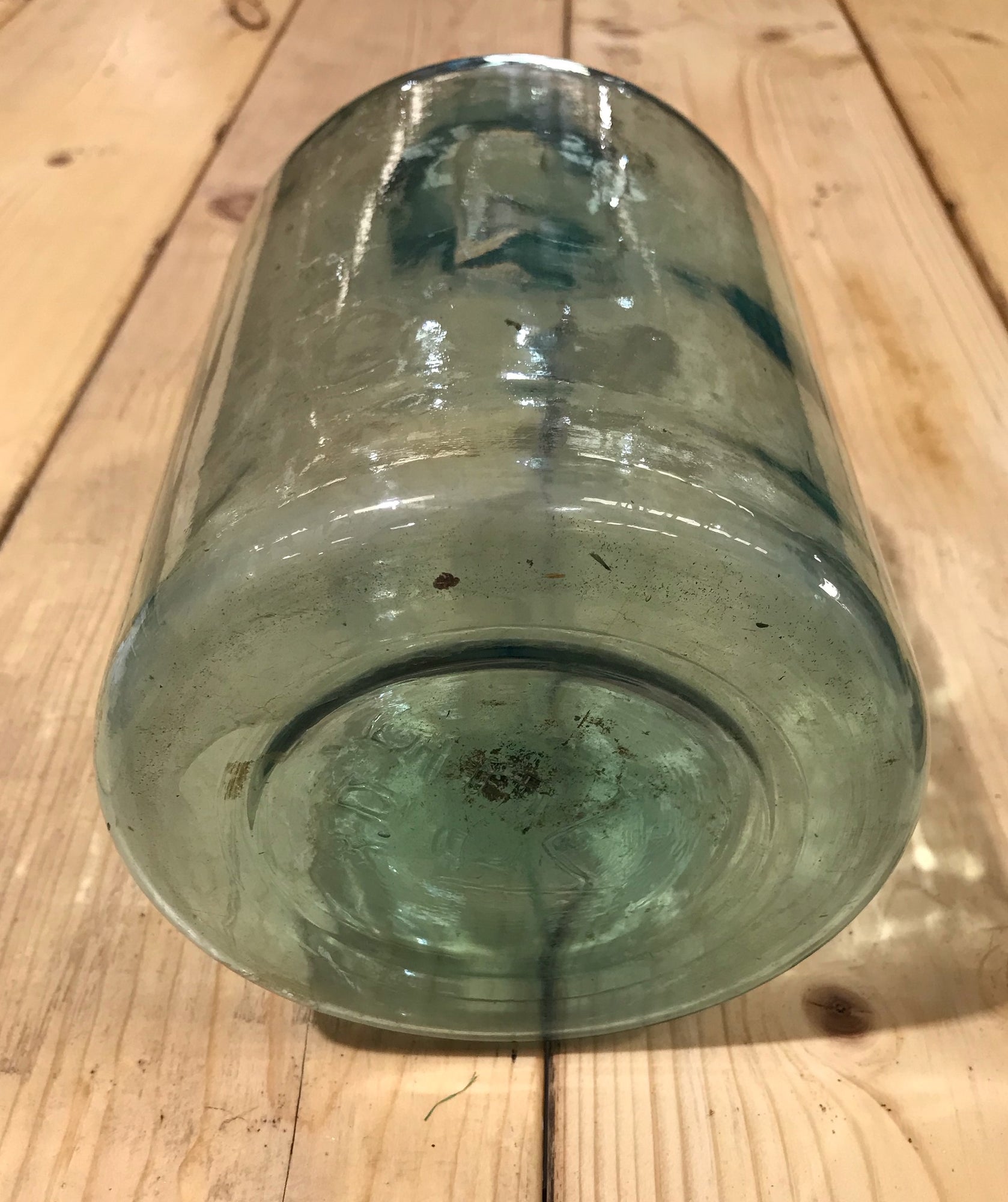 Vintage Light Green Glass Bottle 3925c Fossil Vintage Australia