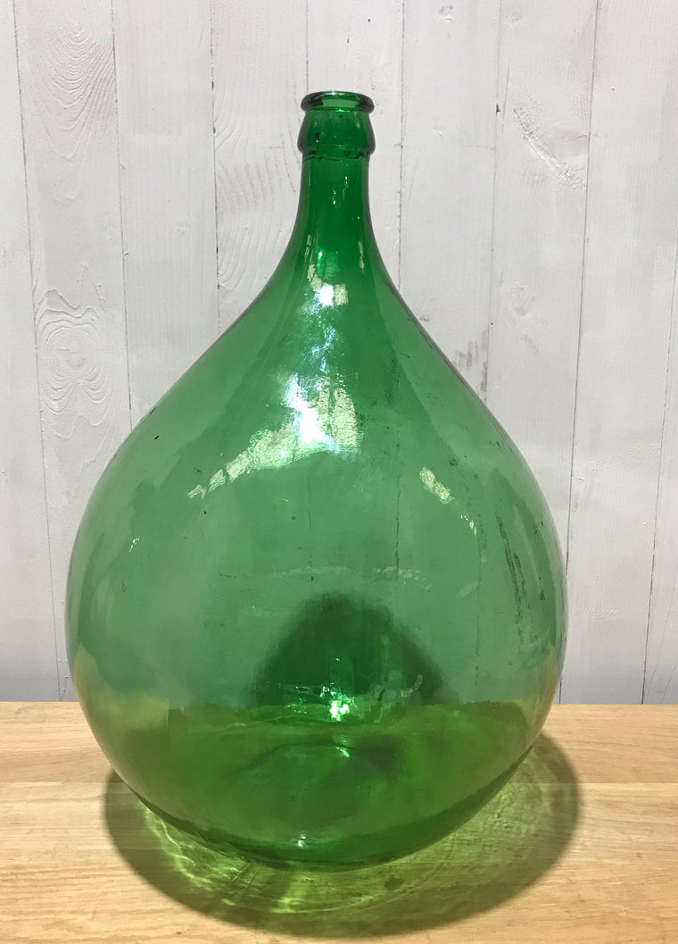 Vintage European Green   Demijohn Bottle #3938