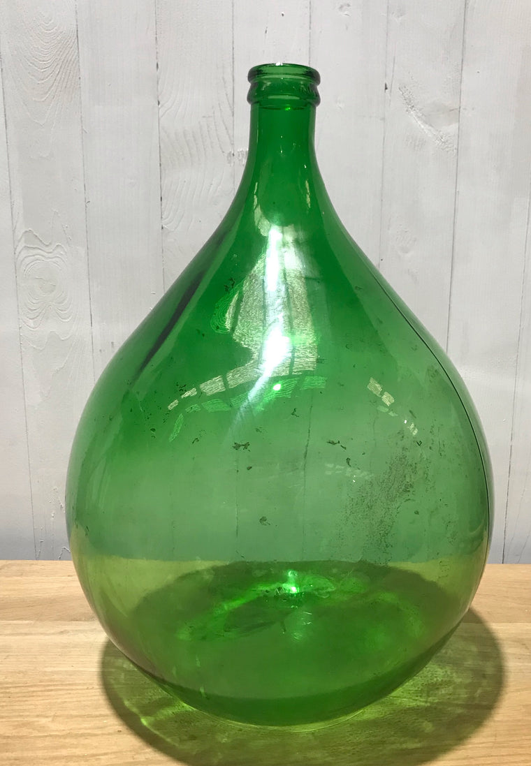 Vintage European Green   Demijohn Bottle #3939