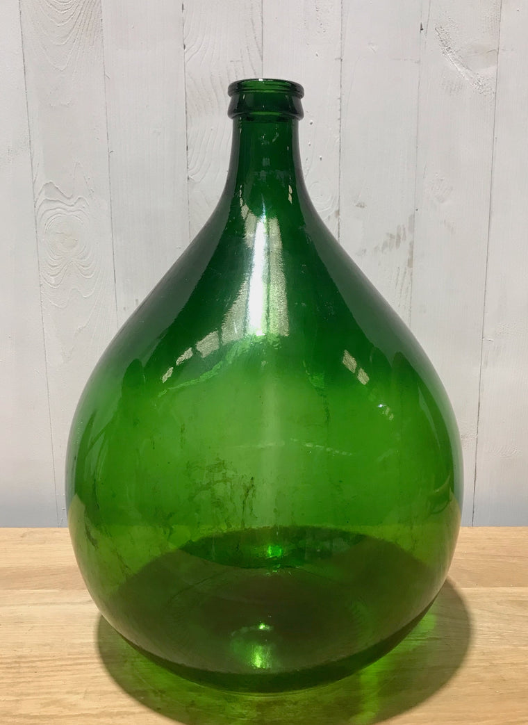 Vintage European Green   Demijohn Bottle #3940