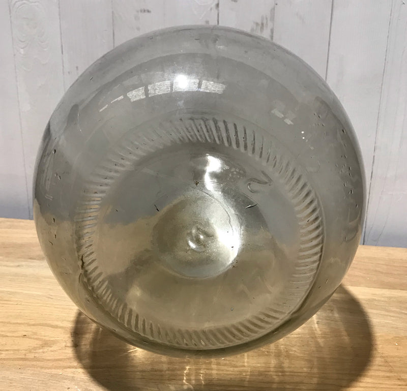 Vintage European Clear  Demijohn Bottle #3941