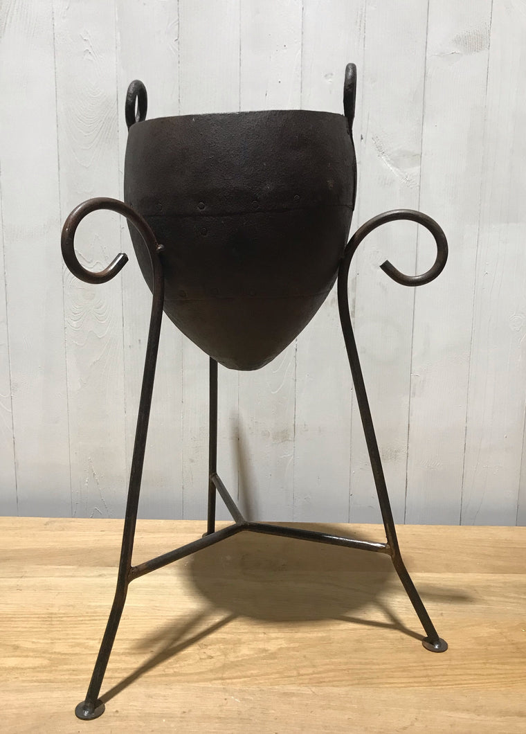 Vintage Metal Plant Planter  #3942c