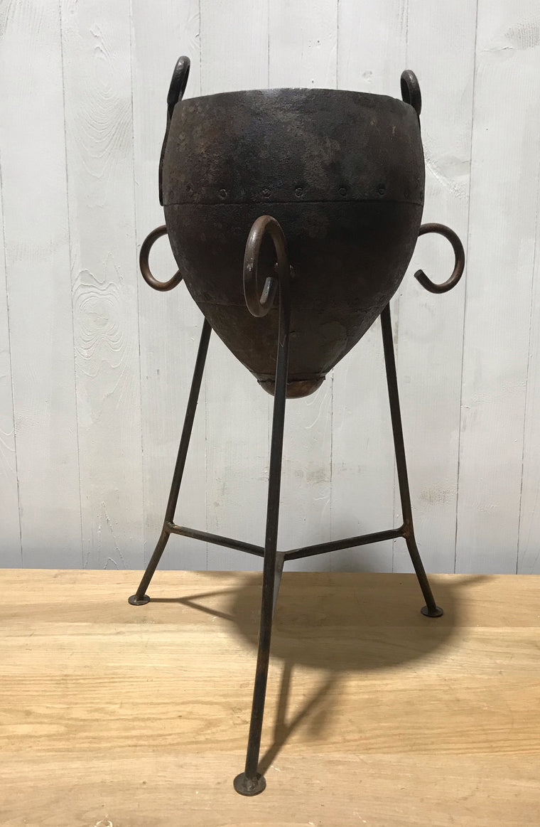 Vintage Metal Plant Planter  #3942d