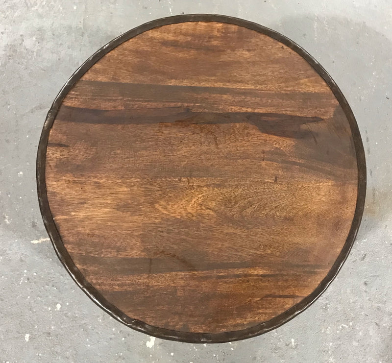 Vintage Metal Drum Coffee Table  #3943a