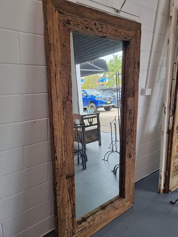 Vintage European  Wooden Mirror # 3329 Byron