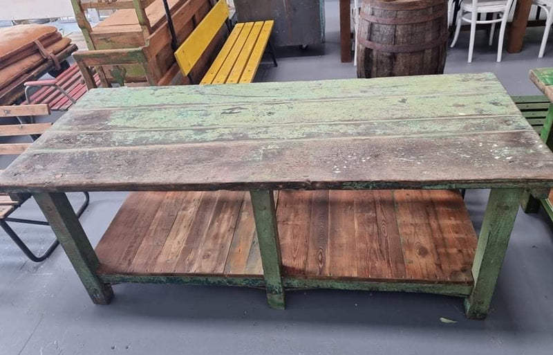 Vintage  European Workbench / Counter/ Kitchen Island  #3603 A Byron