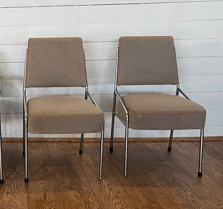 Vintage Chrome Frame  Arm Chairs #3830a