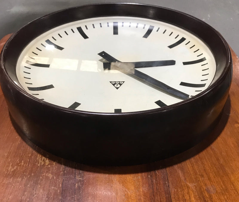 Vintage Bakelite  Czech Pragotron Slave Train Station Clock #3964