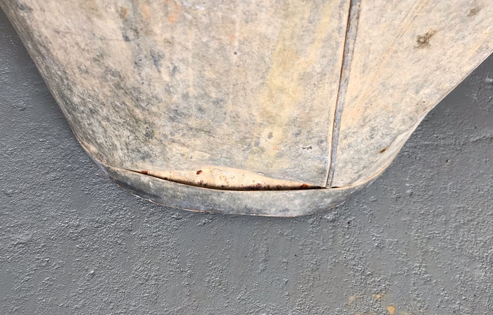 Rustic Turkish Galvanised Olive  Bin #3965