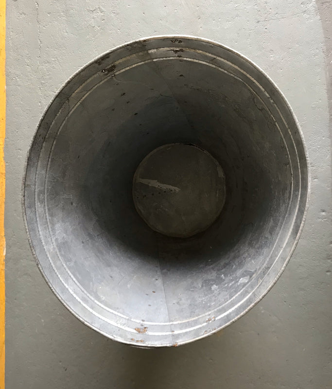 Vintage Turkish Galvanised Olive  Bin #3971