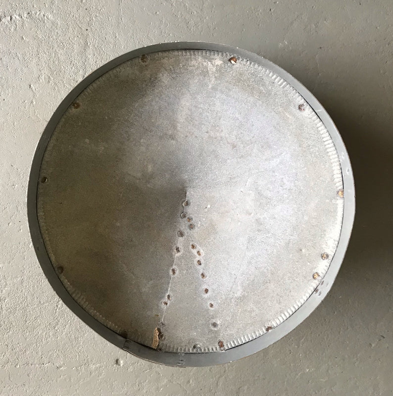 Vintage Turkish Galvanised Olive  Bin #3971