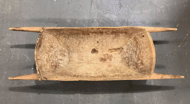 Rustic Turkish Wooden Dough Bowl #3978