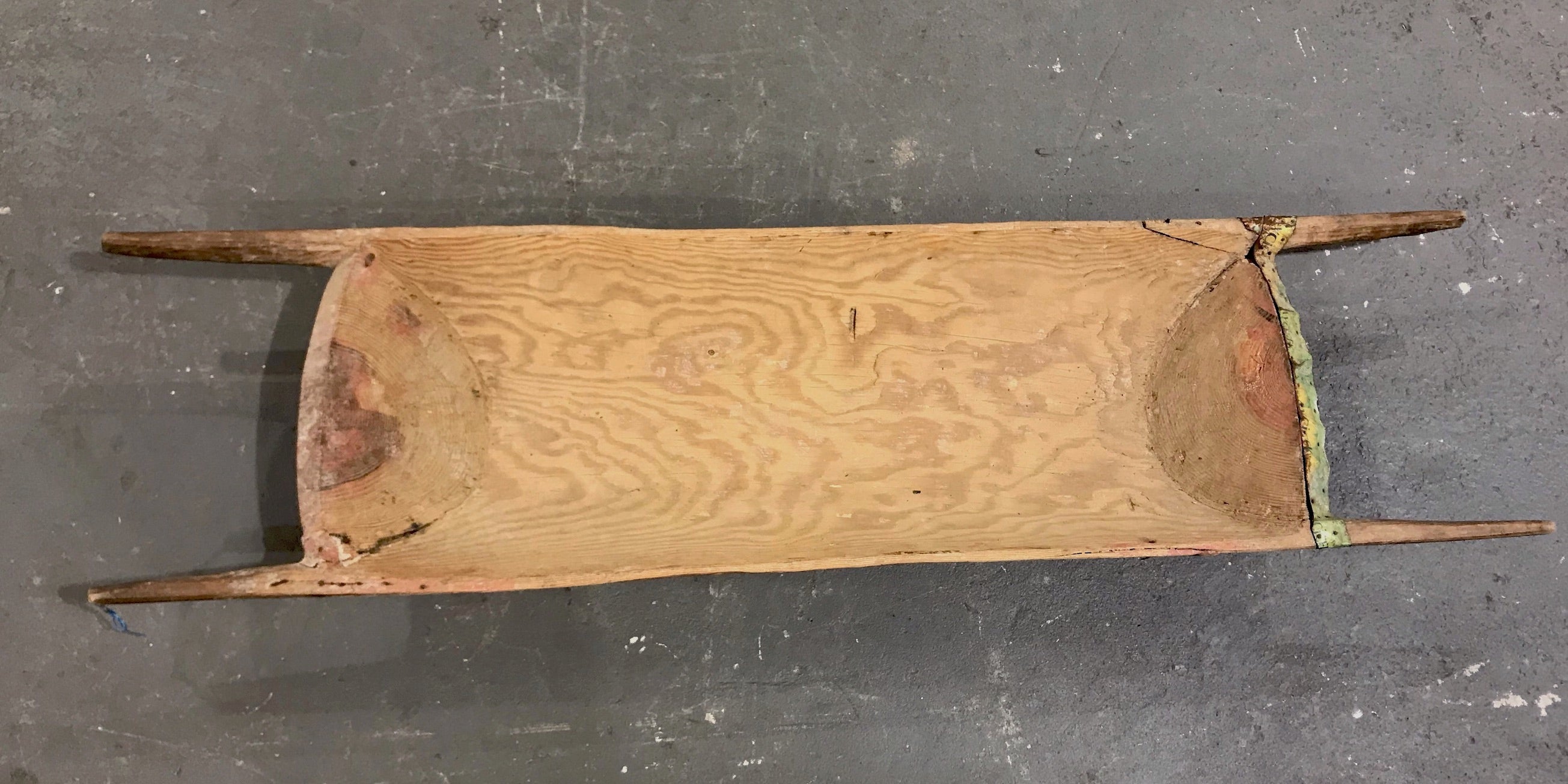 Rustic Turkish Wooden Dough Bowl #3979