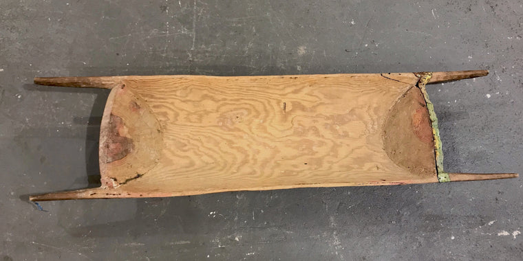 Rustic Turkish Wooden Dough Bowl #3979