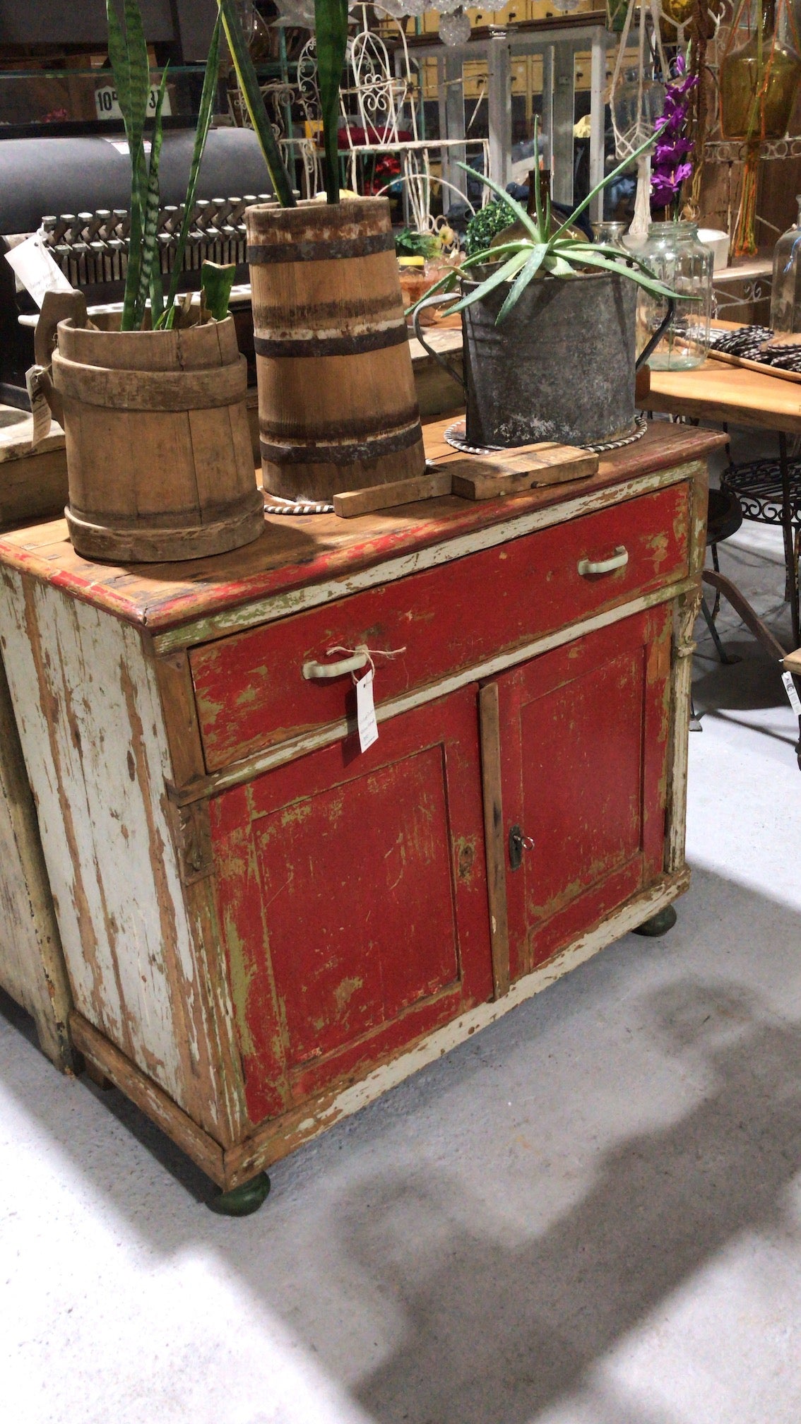 Vintage  dutch wooden kitchen cabinet #2482