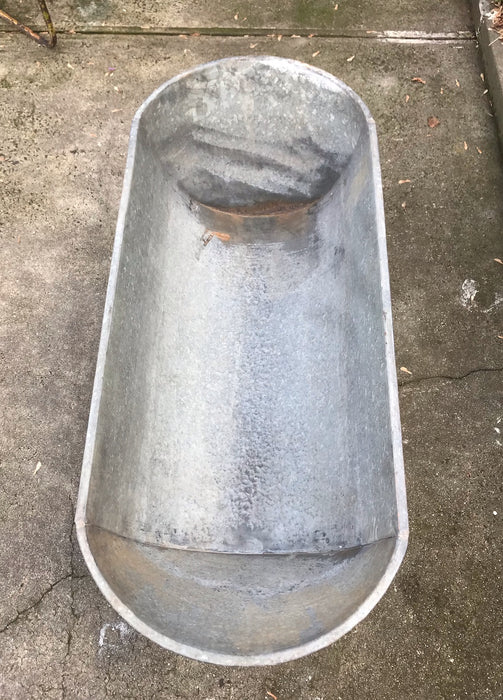 Vintage European Galvanised Bathtub #3996