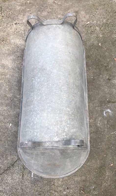 Vintage European Galvanised Bathtub #3996
