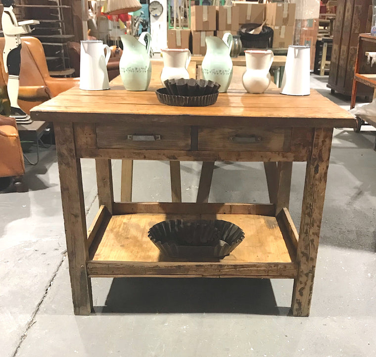 Vintage European Kitchen Island Table  #3997