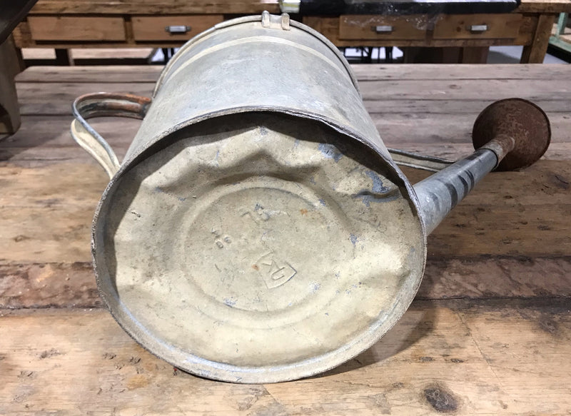 European Vintage  Galvenized Watering Can  #4026