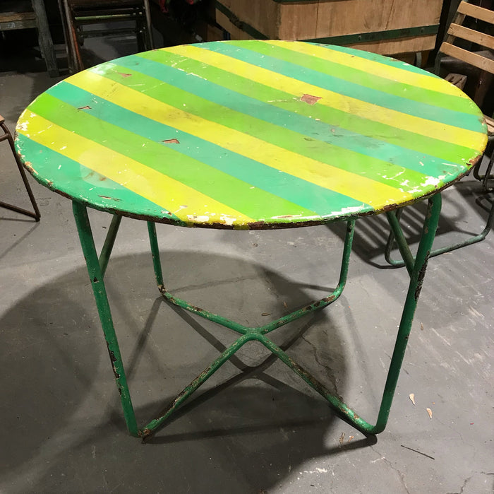 Vintage Round Metal  Garden Table  #4031