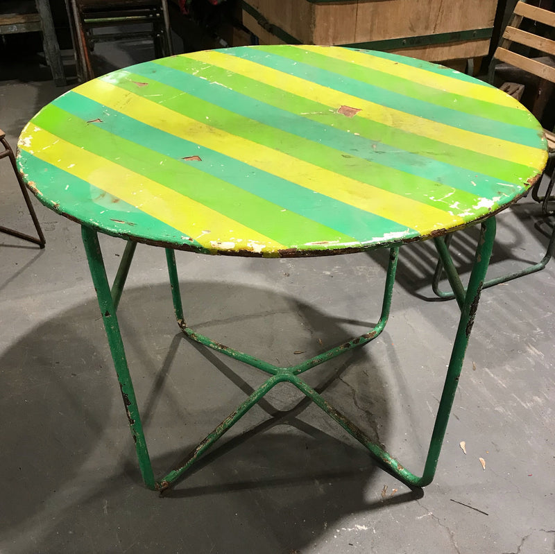 Vintage Round Metal  Garden Table  #4031