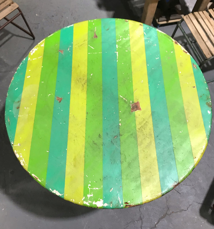 Vintage Round Metal  Garden Table  #4031