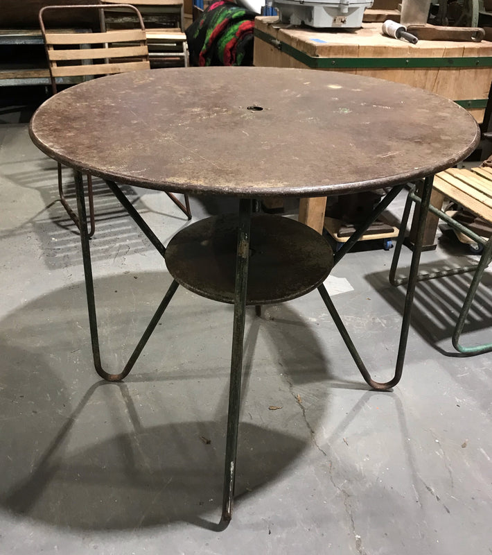 Vintage Round Metal  Garden Table  #4032
