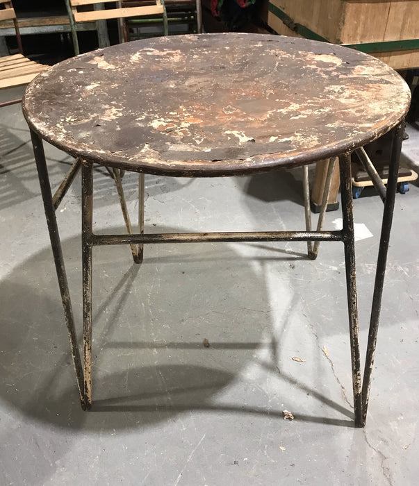 Vintage Round Metal  Garden Table  ONLY #4033