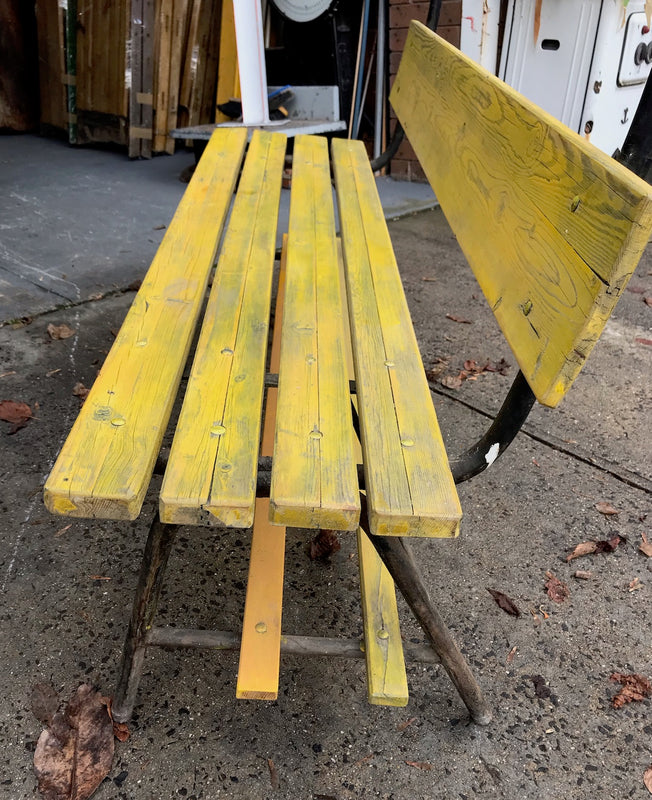 Vintage European Bus Stop Bench Seat  #4042 Byron