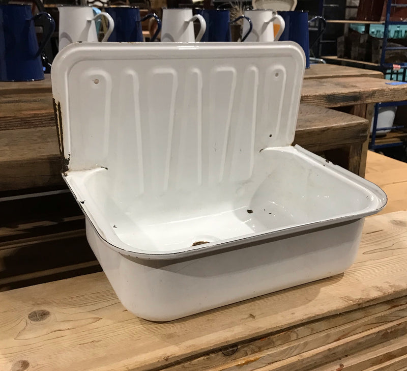 Vintage  European Enamel Wall Sink #4055