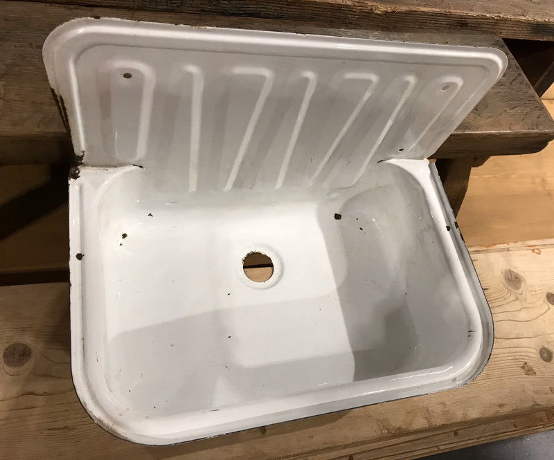Vintage  European Enamel Wall Sink #4055