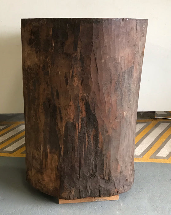 Vintage European Oak  Wooden Hollow Log #4045
