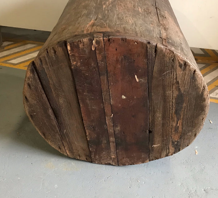 Vintage European Oak  Wooden Hollow Log #4047