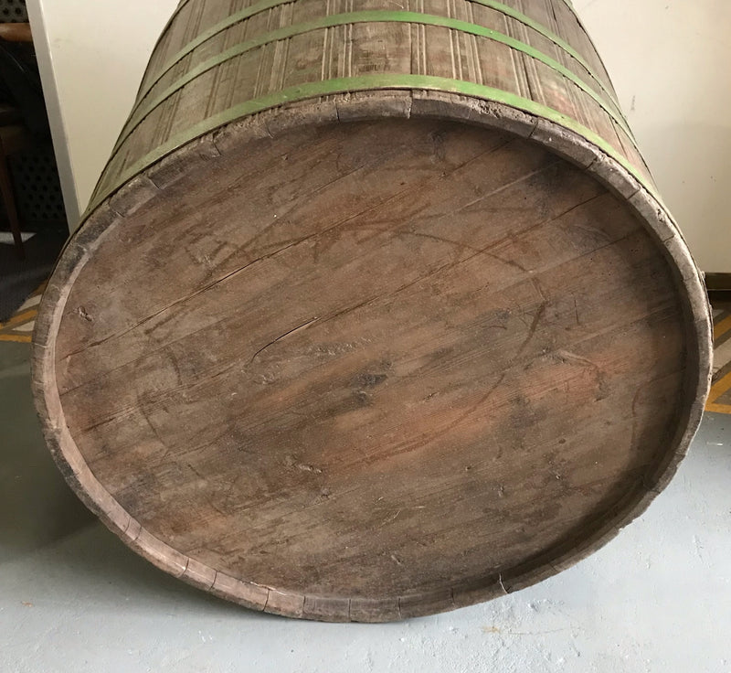 Vintage  French Oak Round  Wine Barrel  #4049