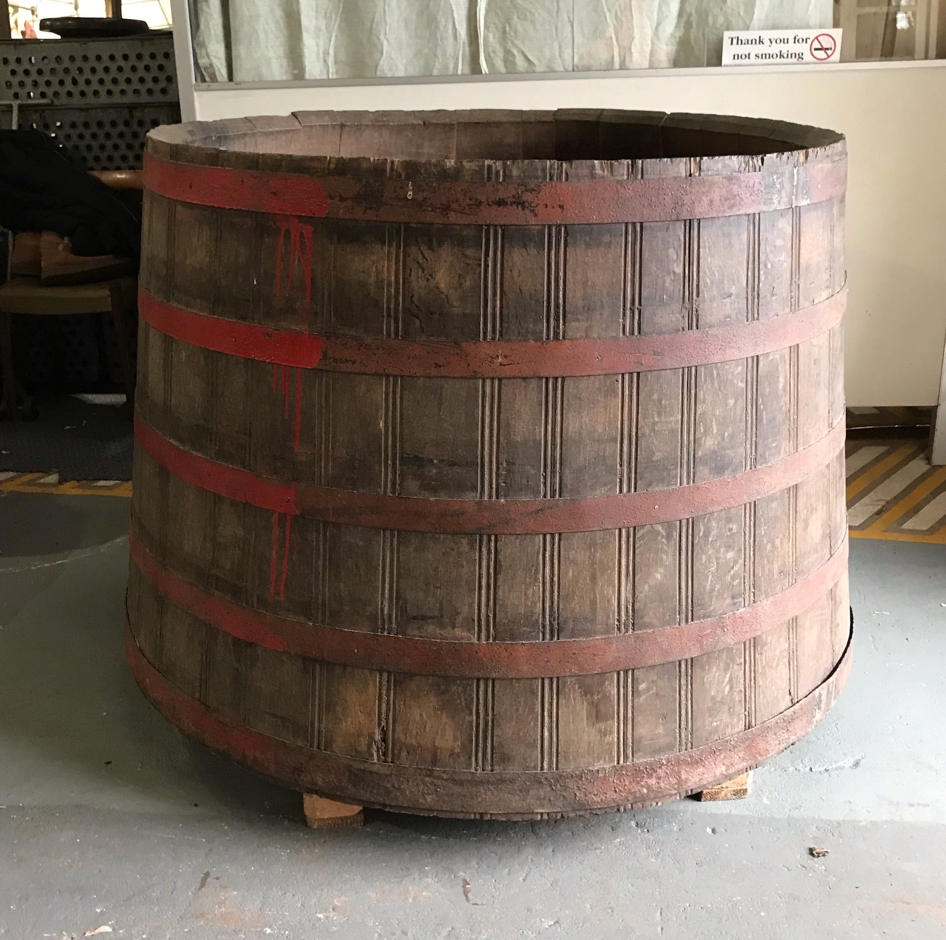 Vintage  French Oak Round  Wine Barrel  #4053 Byron