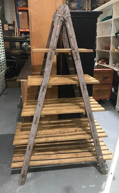 Vintage  Wooden Ladder Rack  #4056
