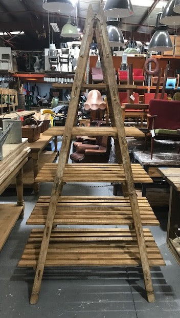 Vintage  Wooden Ladder Rack  #4057