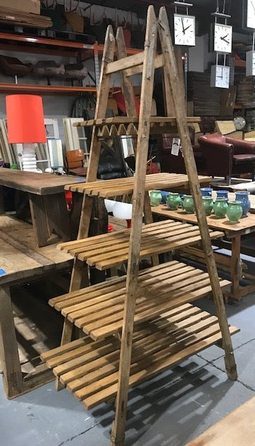 Vintage  Wooden Ladder Rack  #4057