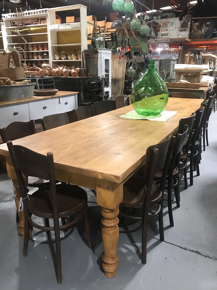 Vintage European  kitchen farmhouse dining tables 3.7mt #3132