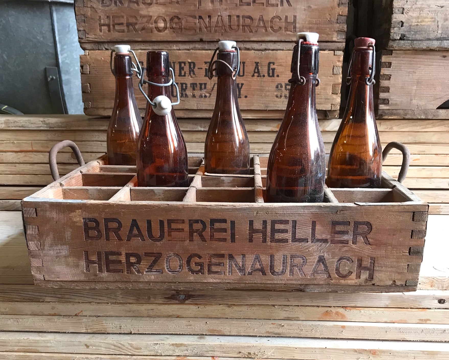 Vintage German Beer Crate  #4096