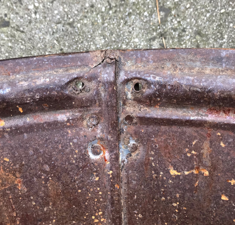 Vintage  European Rustic Metal  Wash Tub  #4100