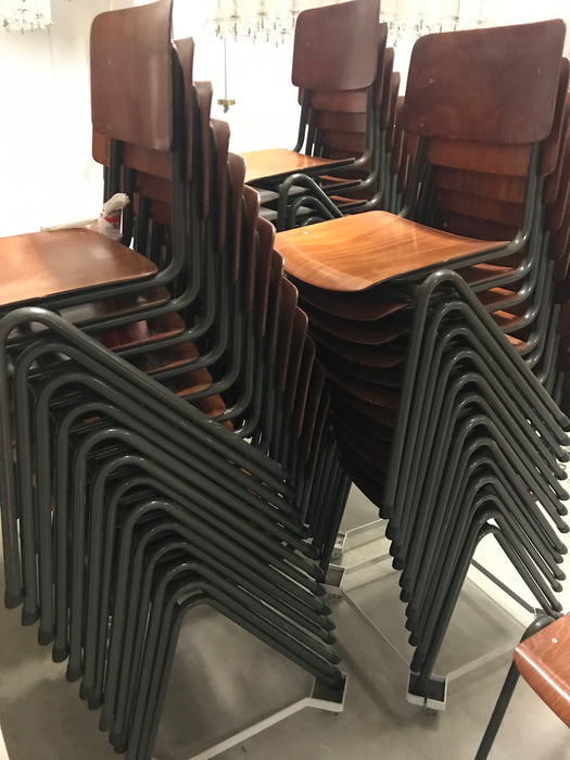 Vintage industrial Dutch school chairs  #2508 september container